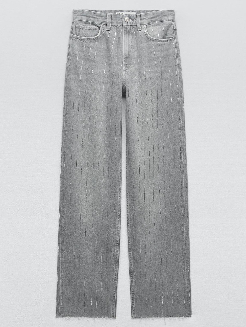 Zara Mid Rise Jewel Loose Boyfriend Jeans